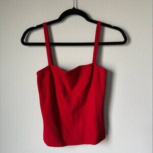 Red Vintage Tommy Hilfiger Jean Ribbed Tank Top - Size Medium